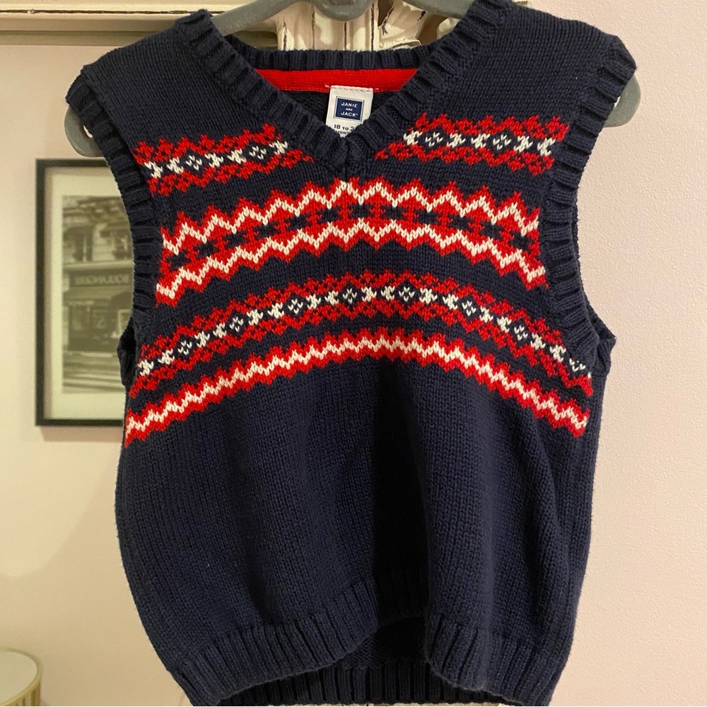 Janie and Jack sweater vest size 18-24 months